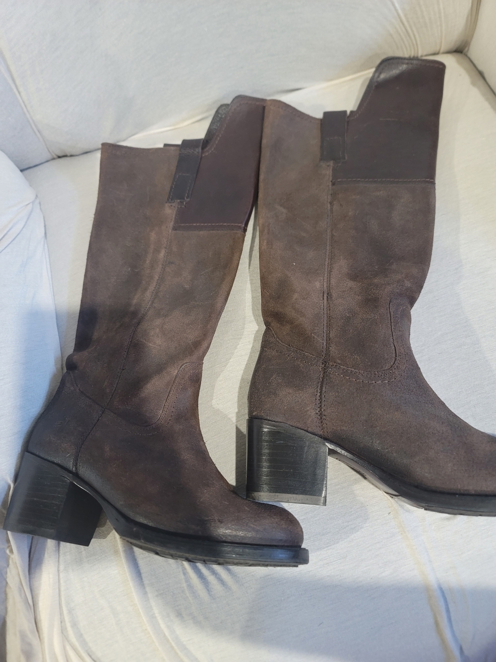 Frye Brown Suede & Leather Tall Boots Size 6.5 EUC - Picture 9 of 10